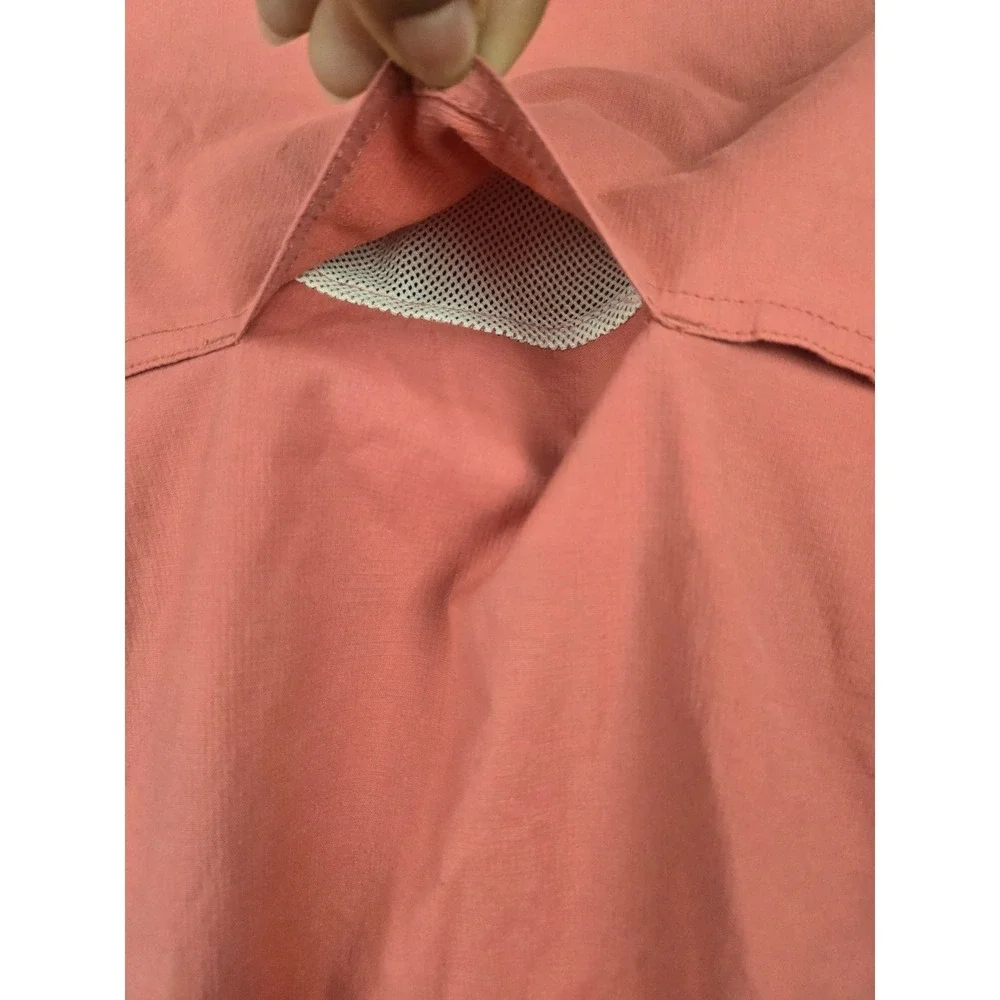 Coleman‎ Mens XXL Salmon Pink Short Sleeve Vented Fishing Hiking Utility Shirt